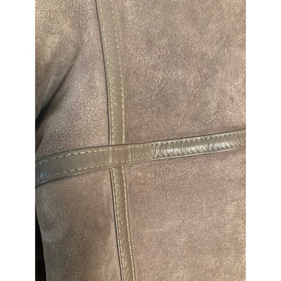 Lakeland Sheepskin Suede Leather Coat Britain Beautiful Vintage Sz M UK 12 US 10 - Picture 13 of 14
